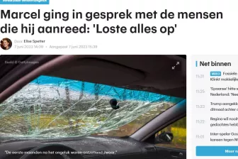 Marcel ging in gesprek met de mensen die hij aanreed