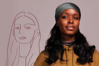 tekening jonge vrouw foto jonge vrouw