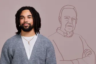 man met tekening man