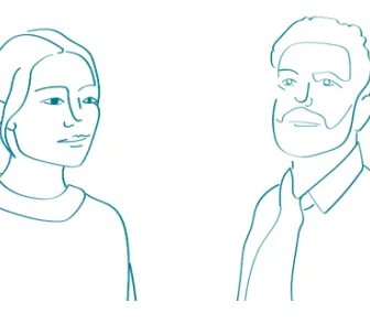tekening vrouw en man