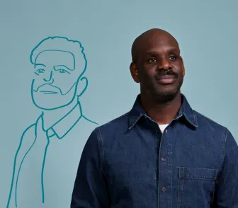 man met tekening man