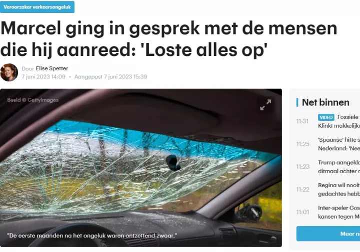 Marcel ging in gesprek met de mensen die hij aanreed