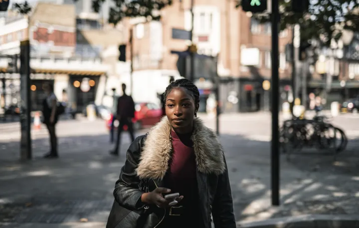 vrouw op straat