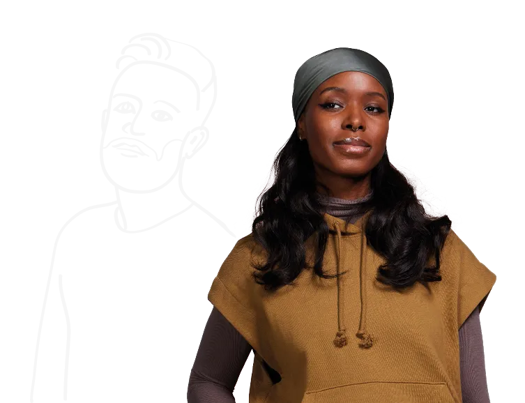 vrouw met tekening man