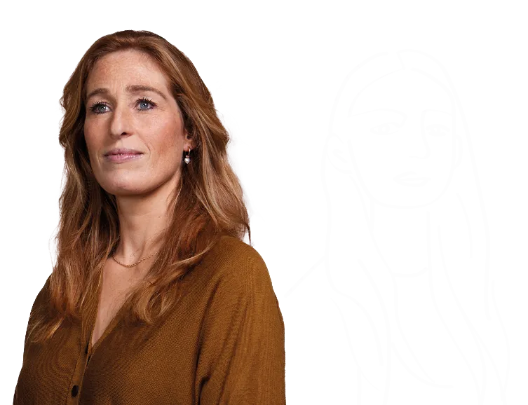 vrouw met tekening meisje